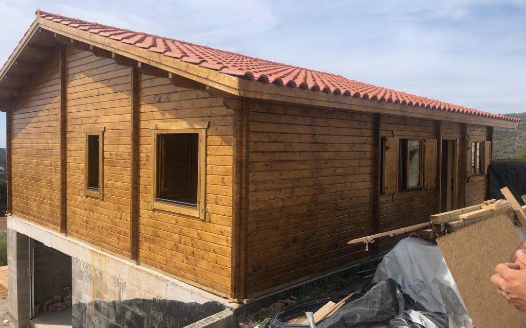 Casa de madera en Vespella – sistema nórdico con aislamiento