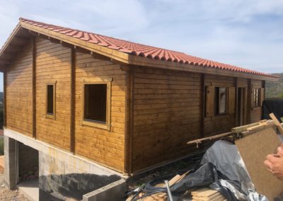 Casa de madera en Vespella – sistema nórdico con aislamiento