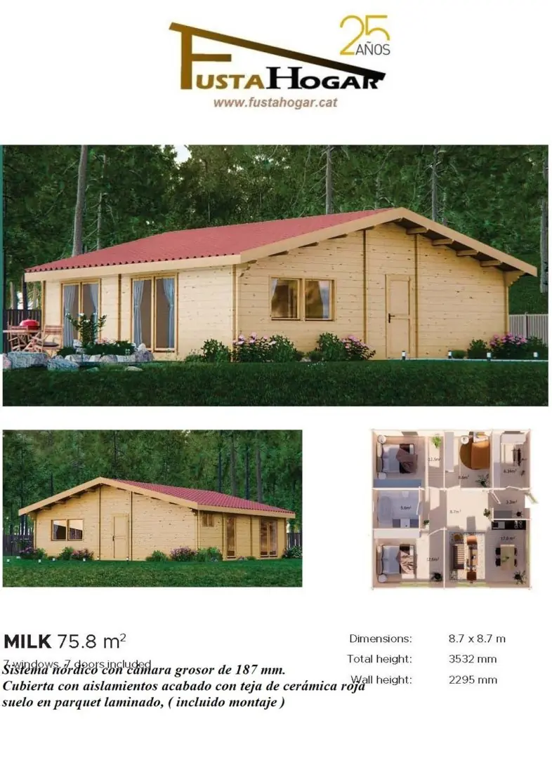 casa de madera en oferta MILK
