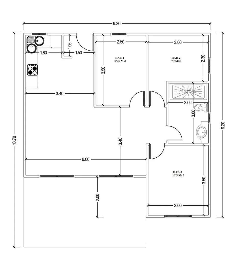 planos casa de madera vespella