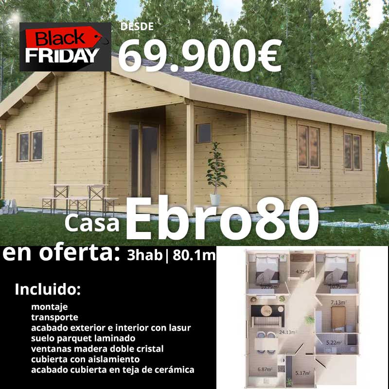 casa de madera Ebro oferta black friday